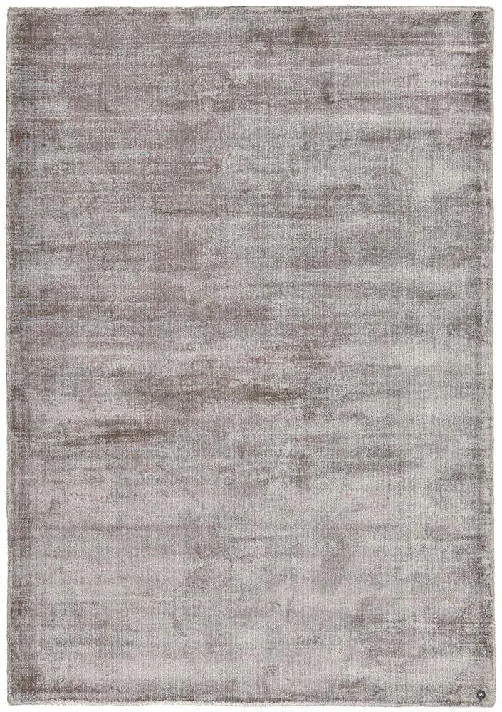 TOM TAILOR HOME Shine Uni Teppich Grau Handgewebt Viskose