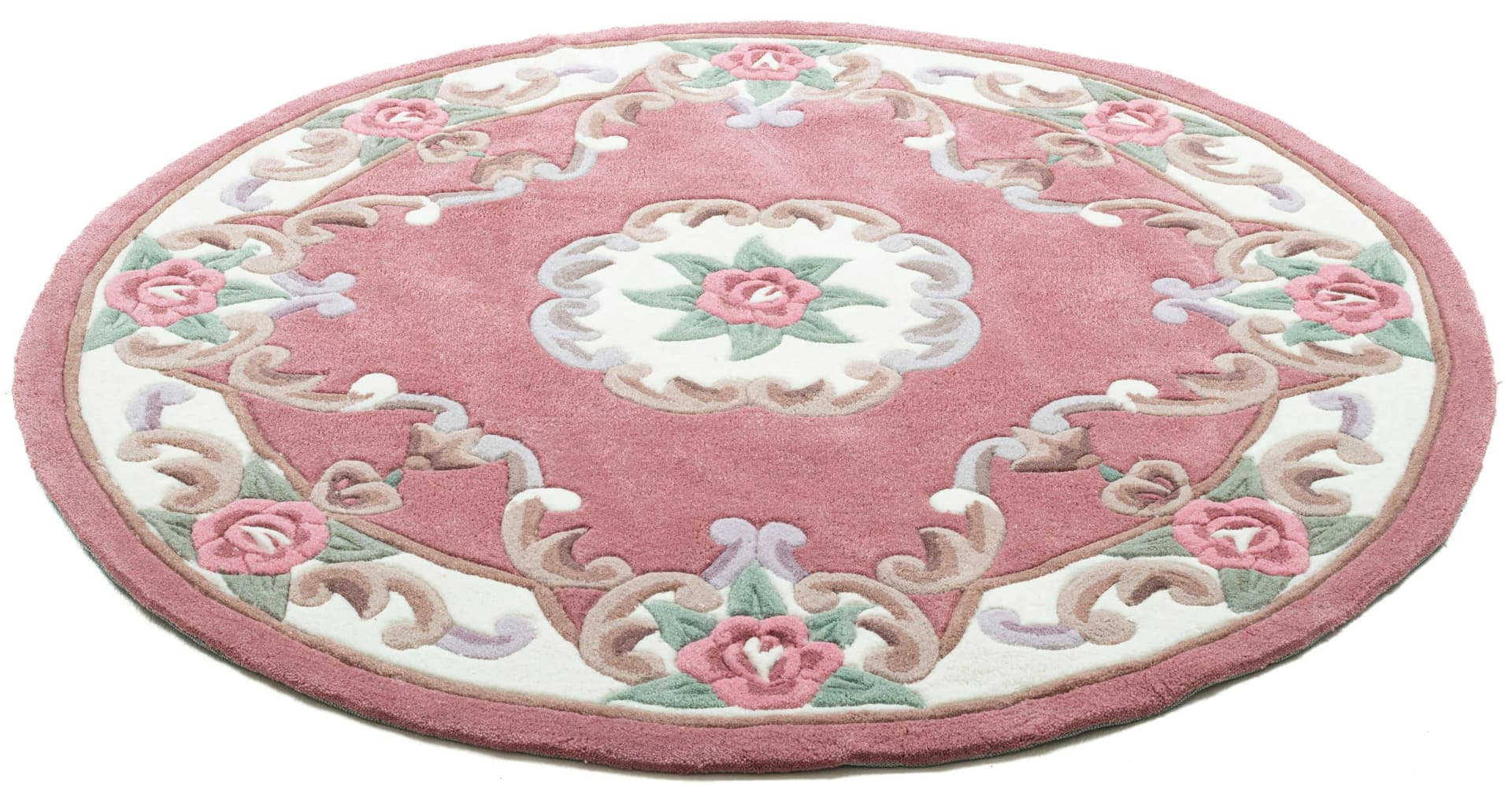 Teppich THEKO "Ming" Gr. 9 Rosé Florales Muster