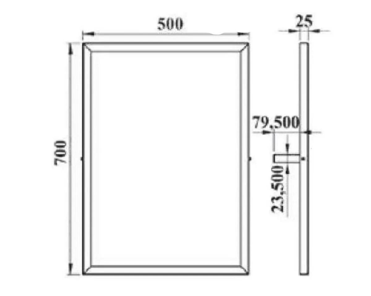 Uzman Wandspiegel Kippspiegel Edelstahl 500x700mm