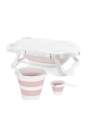 Uzman Babybadewanne Faltbar mit Liegenetz Rosa 4-teilig Bild 2