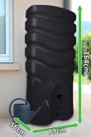 ONDIS24 Regenwassertank 550l Anthrazit Kunststoff Bild 1