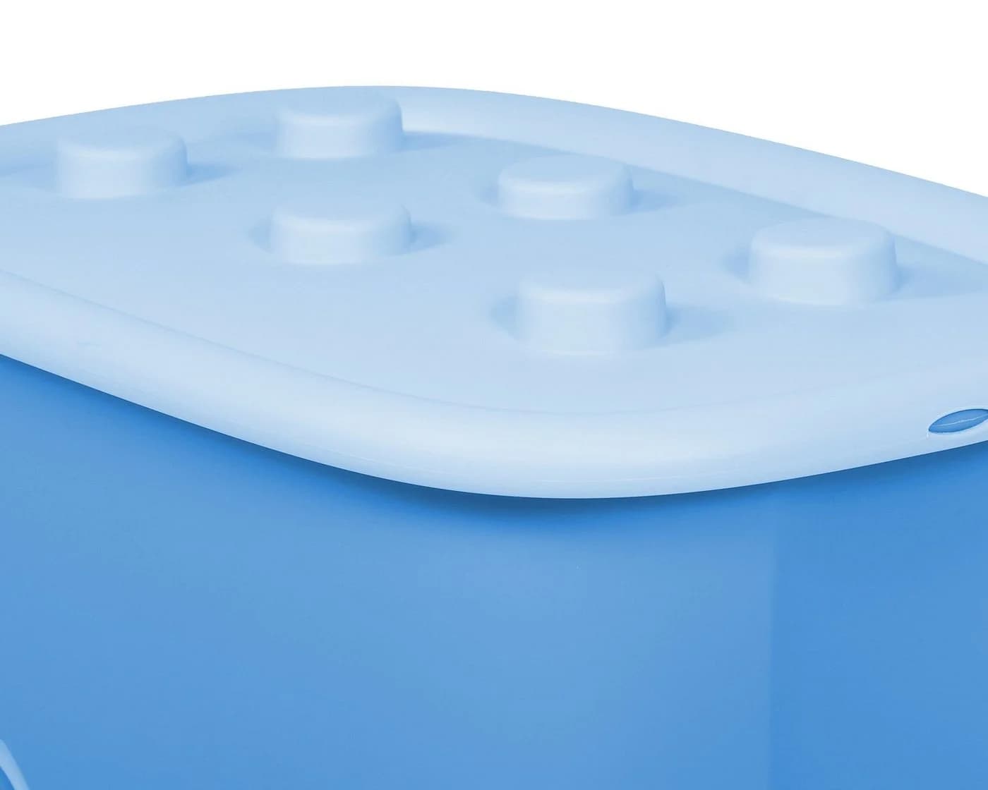 ONDIS24 Spielzeugbox Funny Aufbewahrungsbox mit Rädern Blau Bunt - Bild 3