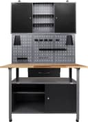 ONDIS24 Werkstatt-Set Grau Metall mit Werkbank & Schrank Bild 2