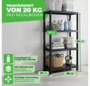 ONDIS24 Steckregal 5er Pack Anthrazit Kunststoff Schwerlast Bild 1