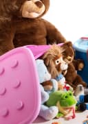 ONDIS24 Spielzeugbox Funny Aufbewahrungsbox Bunt mit Rädern Bild 5