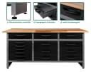 ONDIS24 Werkbank Konny Schwarz 15 Schubladen Bild 2