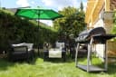ONDIS24 Marktschirm Sonnenschirm 2,5m mit Kurbel und Knick-Gelenk Grün/Grau Bild 4