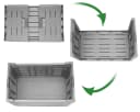 ONDIS24 Klappbox Florida Grau Faltbarer Transportkorb 50l Bild 3