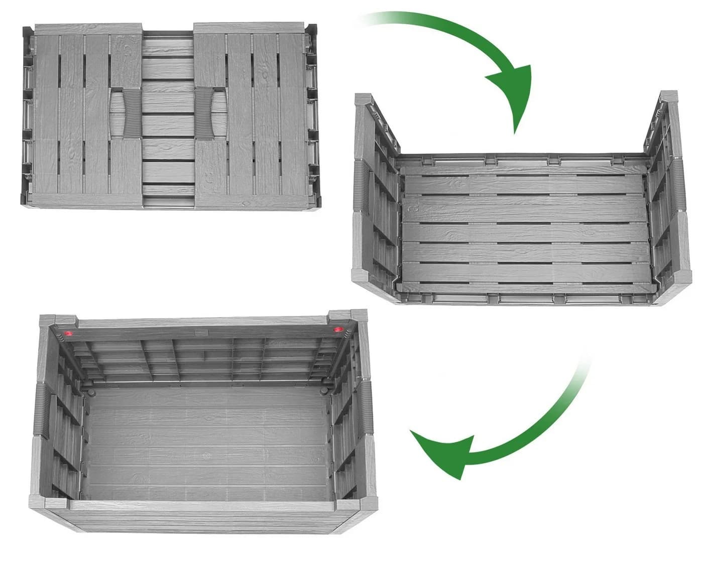ONDIS24 Klappbox Florida Grau Faltbarer Transportkorb 50l - Bild 3