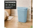 ONDIS24 Wäschekorb Filo 60L Blau Kunststoff Belüftet Bild 1