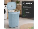 ONDIS24 Wäschekorb Filo 60L Blau Kunststoff Belüftet Bild 3