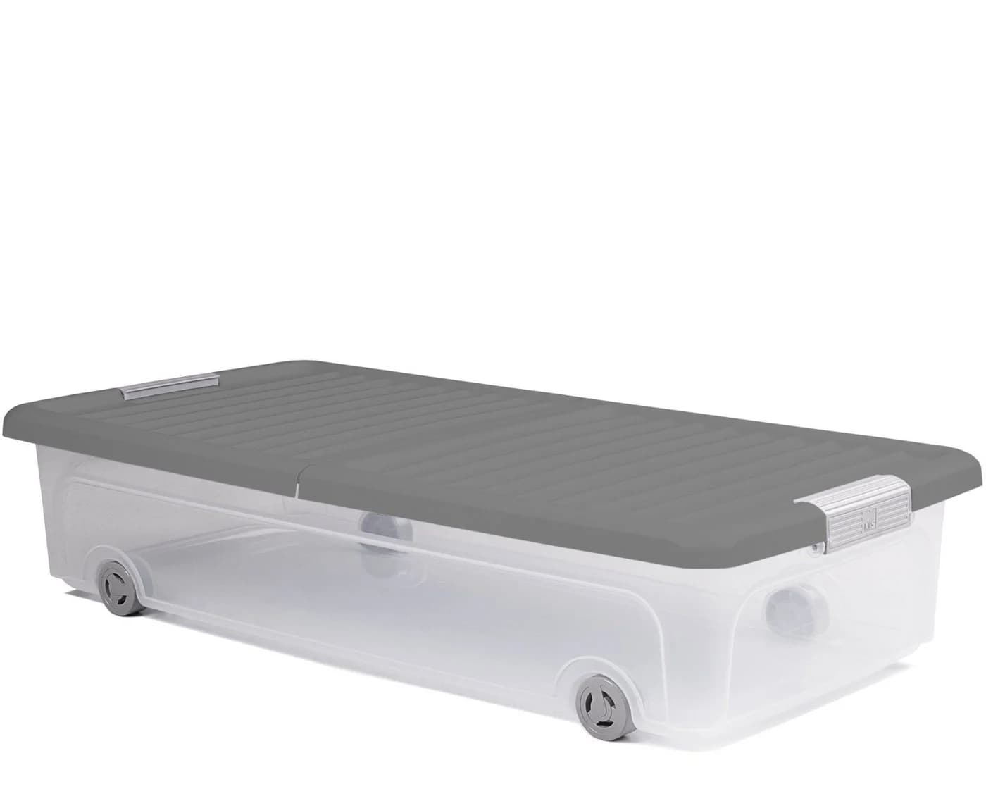 ONDIS24 Aufbewahrungsbox 35L Grau Transparent 3er Set - Bild 3