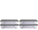 ONDIS24 Aufbewahrungsbox Unterbettbox Rollerbox 35L 4er Set Transparent-Grau Bild 2