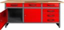 Werkstatt-Set ONDIS24 Rot LED-Beleuchtung Bild 1