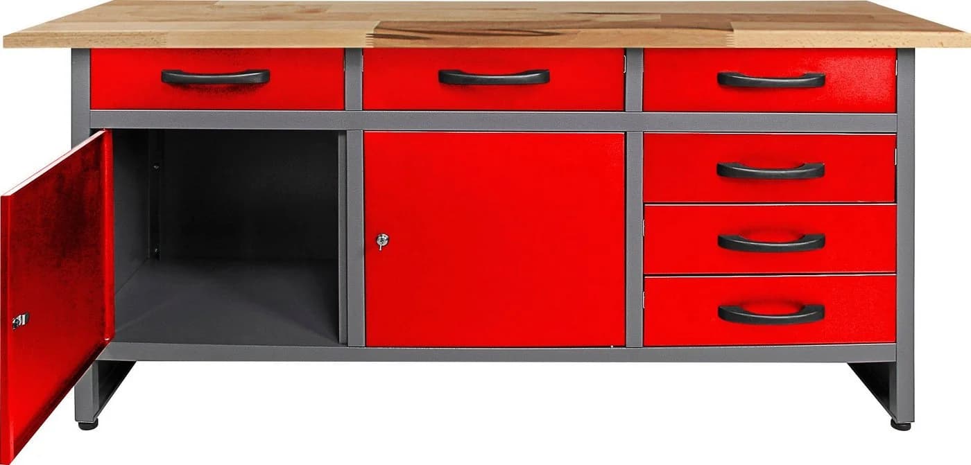 Werkstatt-Set ONDIS24 Rot LED-Beleuchtung