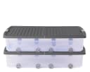 ONDIS24 Aufbewahrungsbox Unterbettbox 55L Grau Transparent Bild 2