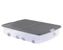 ONDIS24 Aufbewahrungsbox Unterbettbox 55L Grau Transparent Bild 3
