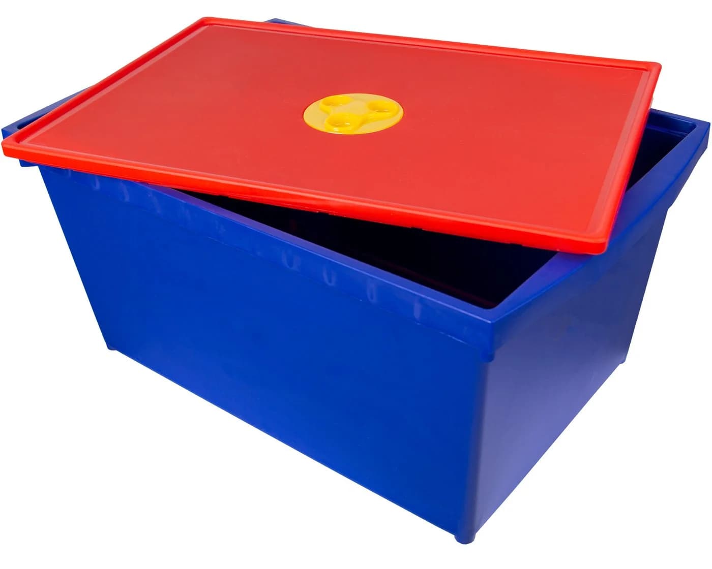 ONDIS24 Aufbewahrungsbox Spielzeugkiste 28L Blau/Rot Stapelbox