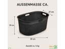 ONDIS24 Wäschekorb Filo 45 L Grau Kunststoff Bild 3
