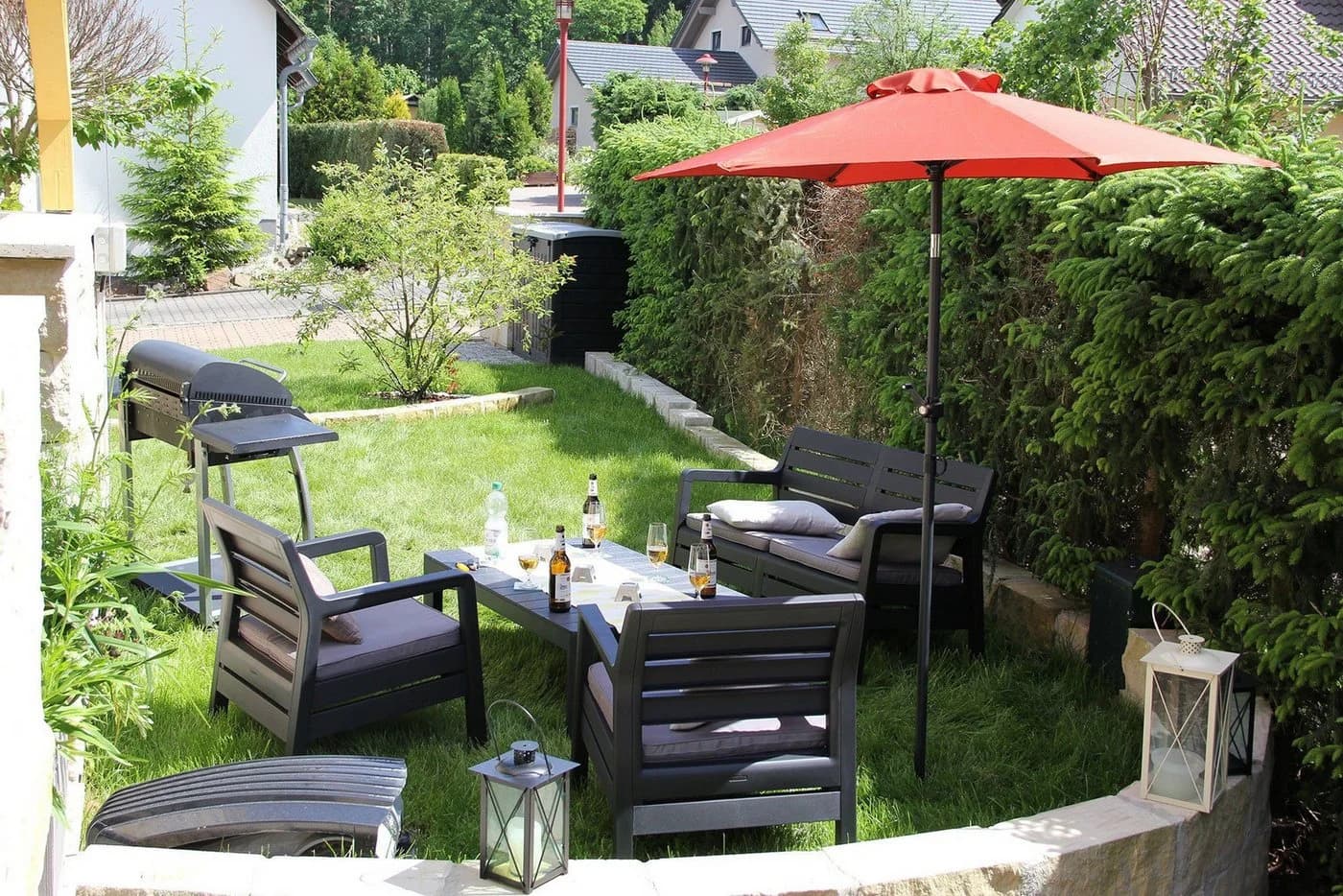 ONDIS24 Marktschirm 1,8m Sonnenschutz mit Kurbel und Knick-Gelenk - Bild 5