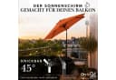 ONDIS24 Marktschirm 2,3m mit Knick-Gelenk und Kurbel Rot Bild 1