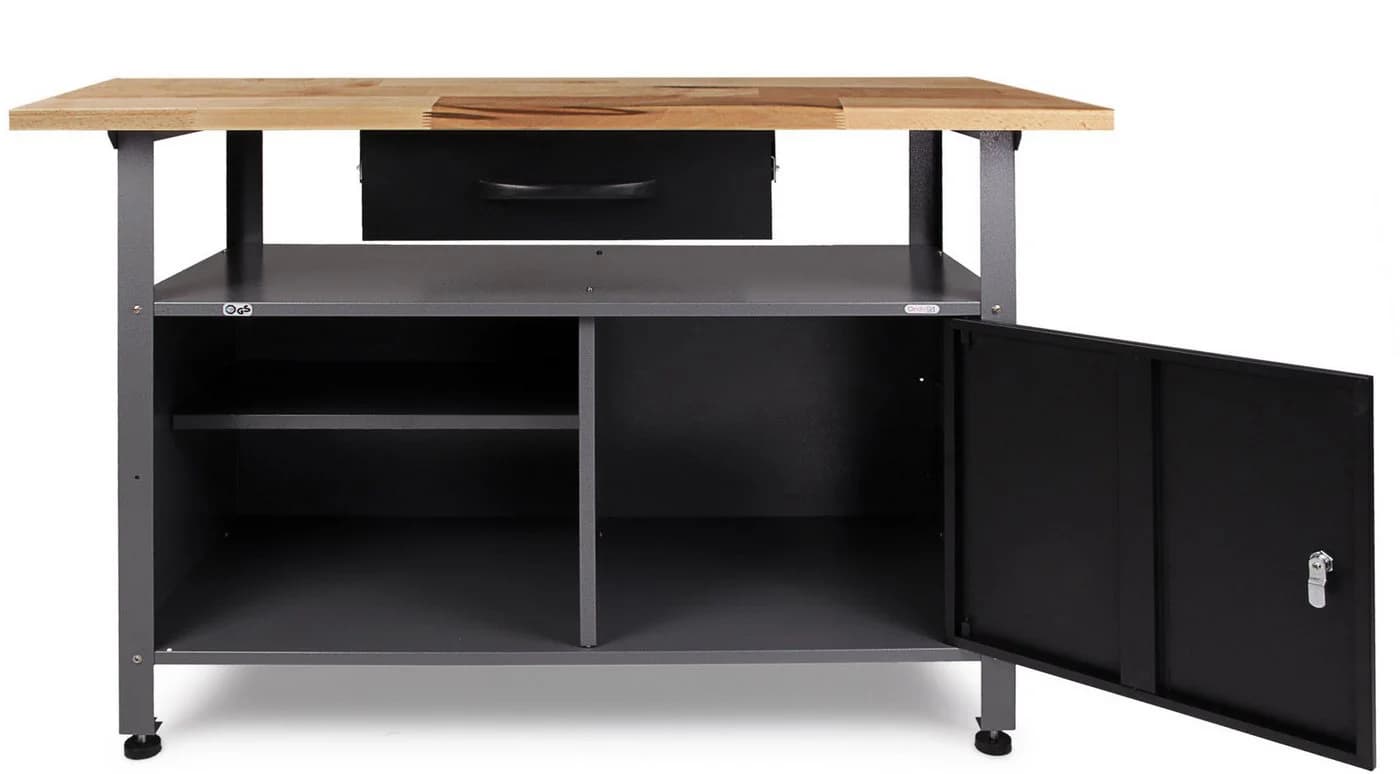 ONDIS24 Werkstatt-Set 240cm mit LED & Lautsprecher grau