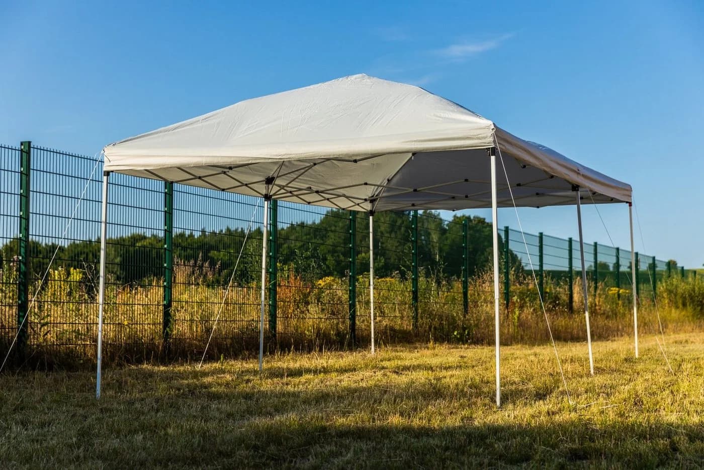 ONDIS24 Faltpavillon Easy-Up 3x6m Grau/Weiß mit UV-Schutz