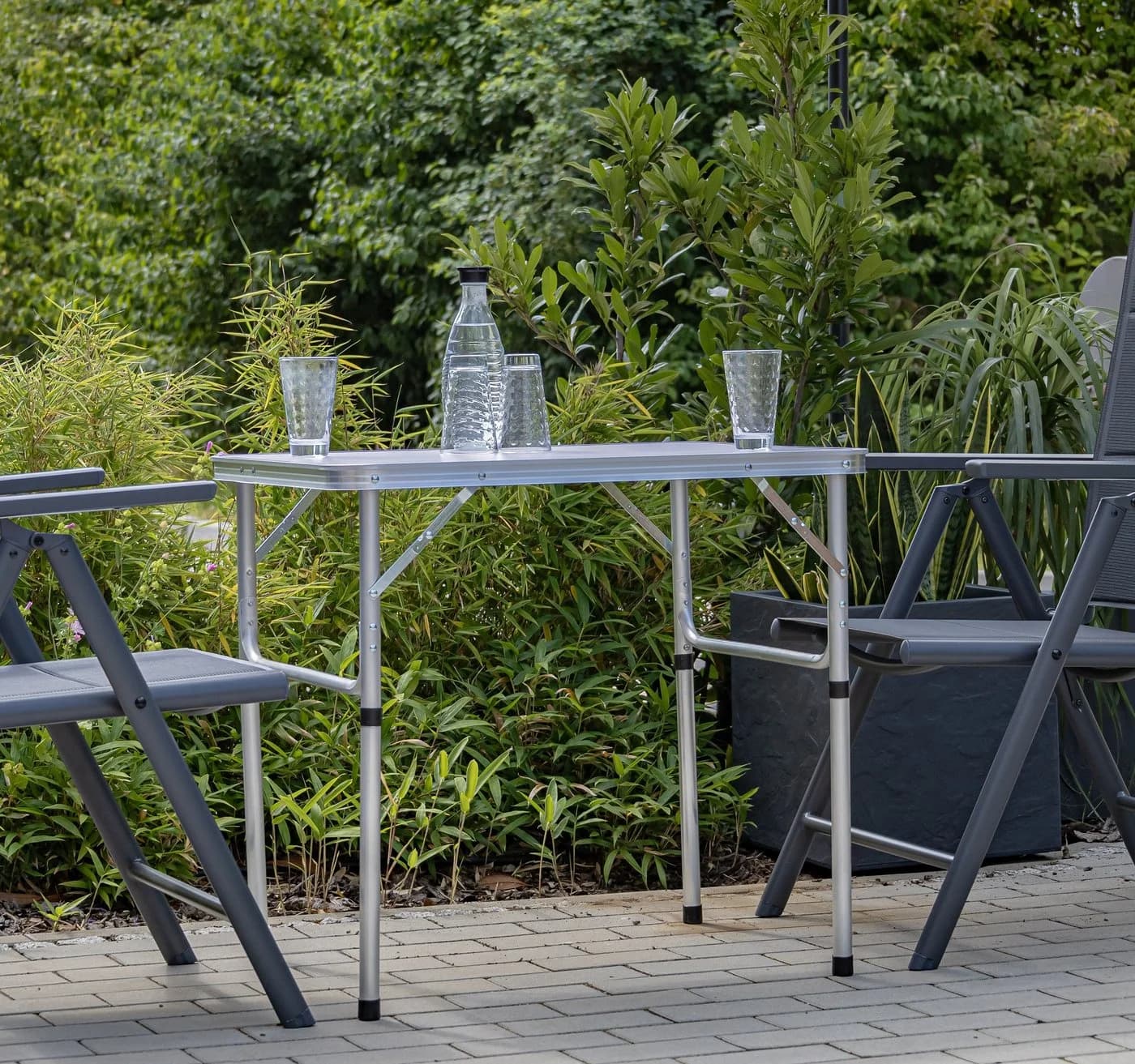 ONDIS24 Campingtisch Grau Klapptisch Alutisch