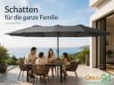 ONDIS24 Sonnenschirm XXL 460cm Grau Kurbel Marktschirm Bild 3