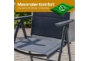 ONDIS24 Gartenstuhl Vinoro Deluxe Aluminium Klappsessel 2er Set Schwarz/Silber Bild 4
