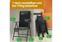 ONDIS24 Gartenstuhl Vinoro Deluxe Aluminium Klappsessel 2er Set Schwarz/Silber Bild 5