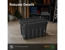 ONDIS24 Tuffbox Aufbewahrungsbox 140L Schwarz Stapelbar Bild 3