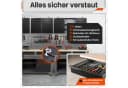 ONDIS24 Werkstatt-Set mit Werkbank, Hängeschrank & Werkzeugwand Metall Grau Bild 3