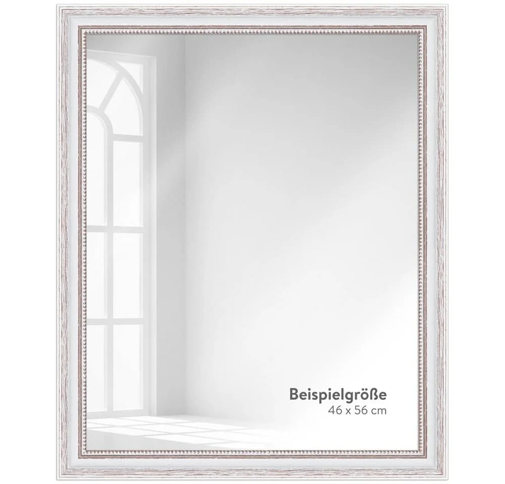 WANDStyle Wandspiegel H390 Weiß Massivholz Shabby Chic - Bild 4