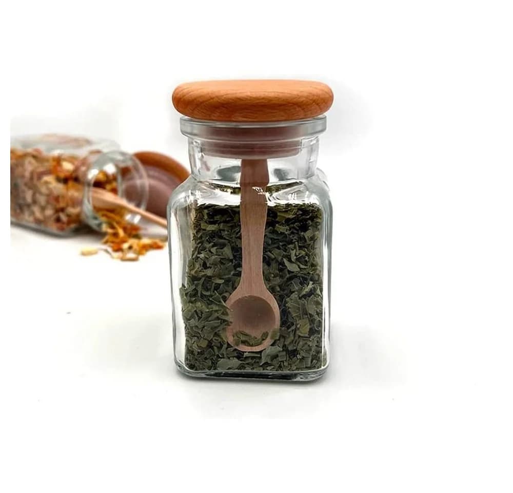 mikken Gewürzbehälter 8-tlg. Glas mit Holzdeckel 150 ml - Bild 3