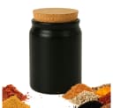 mikken Gewürzglas Schwarz 200 ml Keramik Steingut mit Korken Bild 2