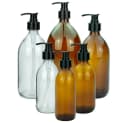 Mikken Glas Lotionspender - Braun & Klar, Lebensmittelecht Bild 2