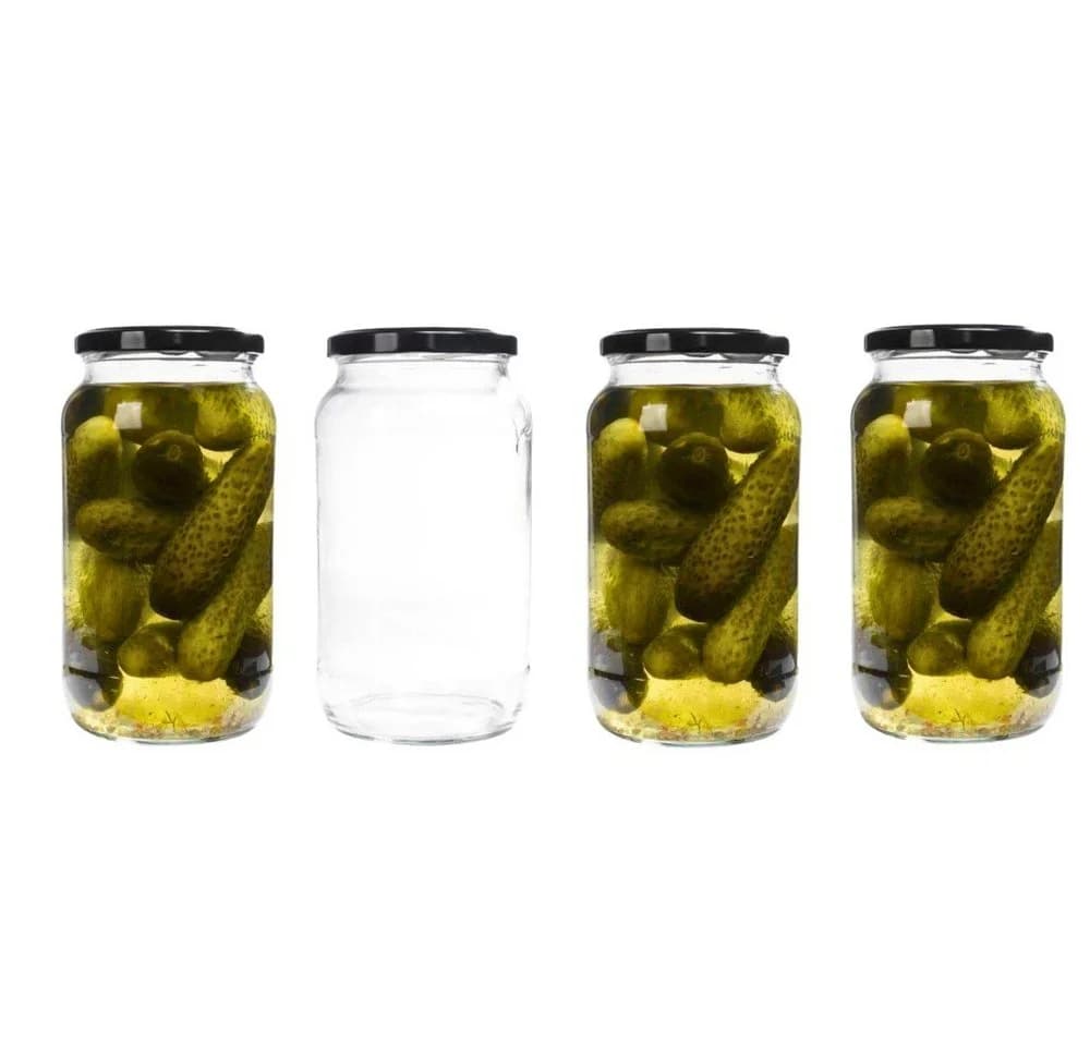 mikken Einmachglas-Set 4x 1062 ml mit Deckel und Etiketten - Bild 2