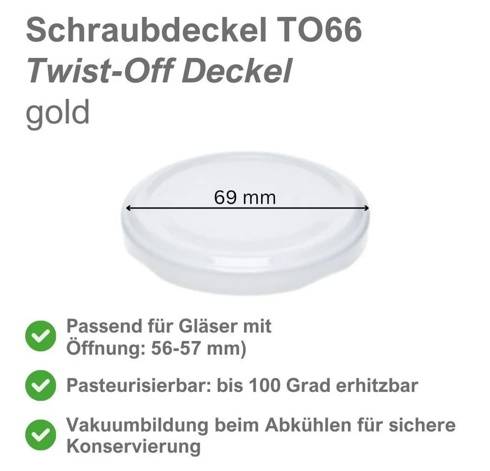 mikken Ersatzdeckel TO 66/69 mm Twist-Off 25er Set Bunt