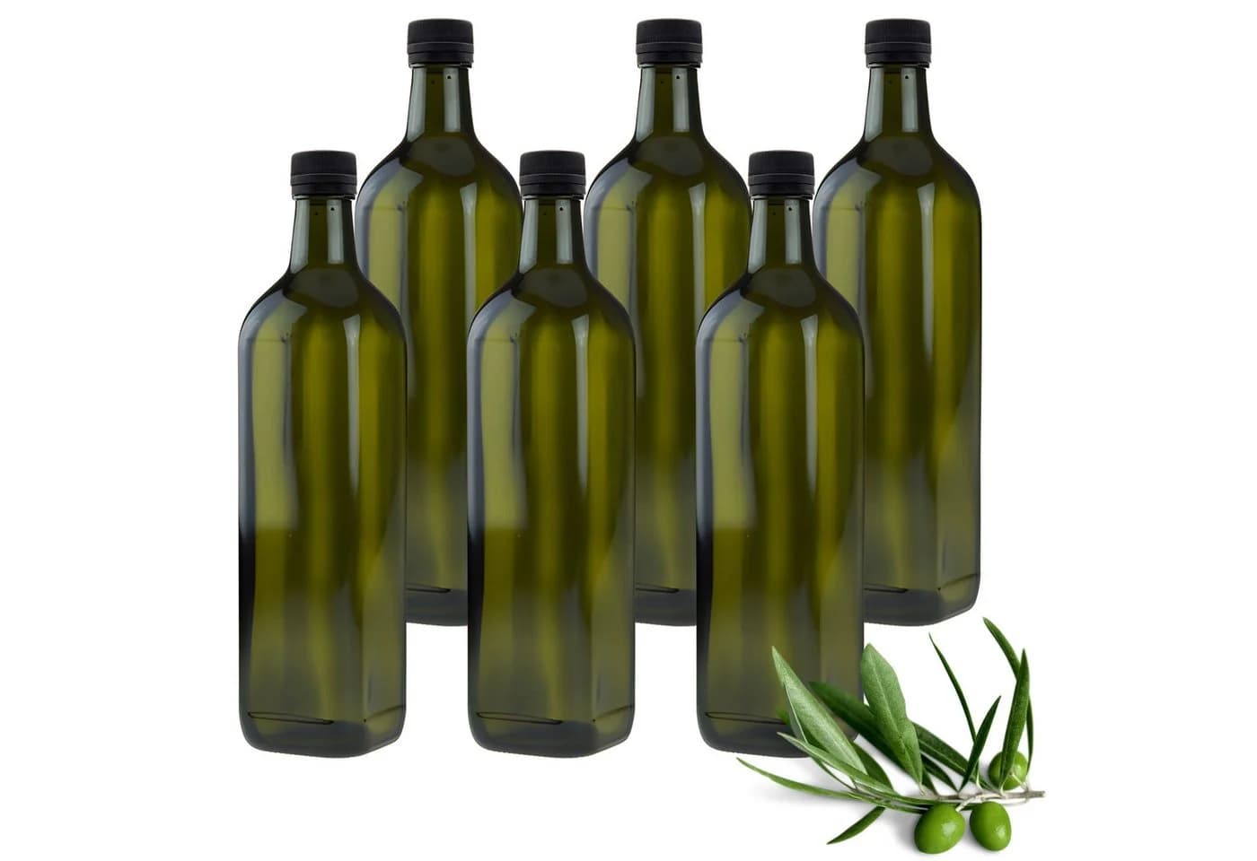 mikken Ölspender 6er Set 750 ml mit Ausgießer grün/braun - Bild 2