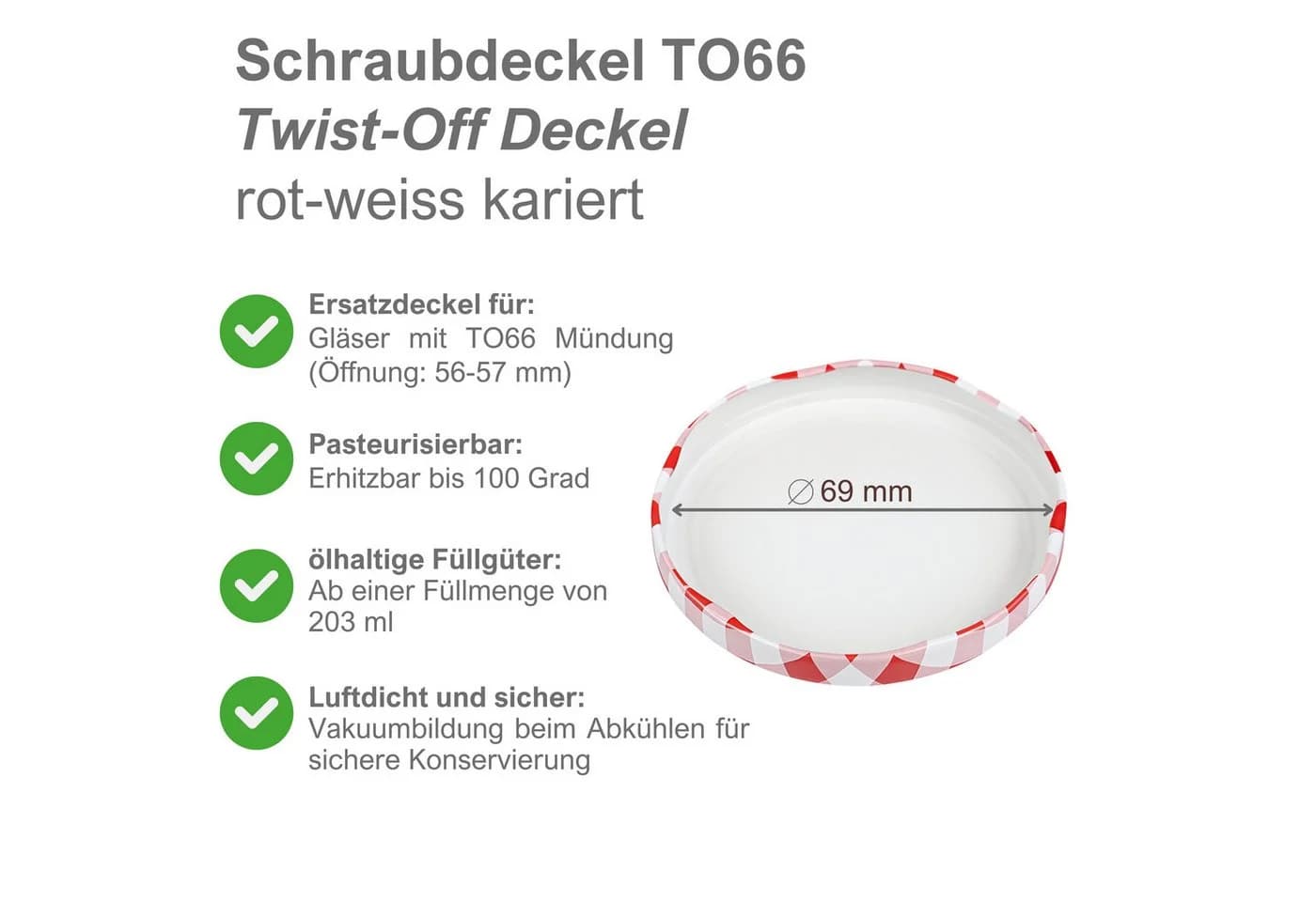 mikken Ersatzdeckel TO 66/69 mm 25er Set Rot Twist-Off - Bild 4