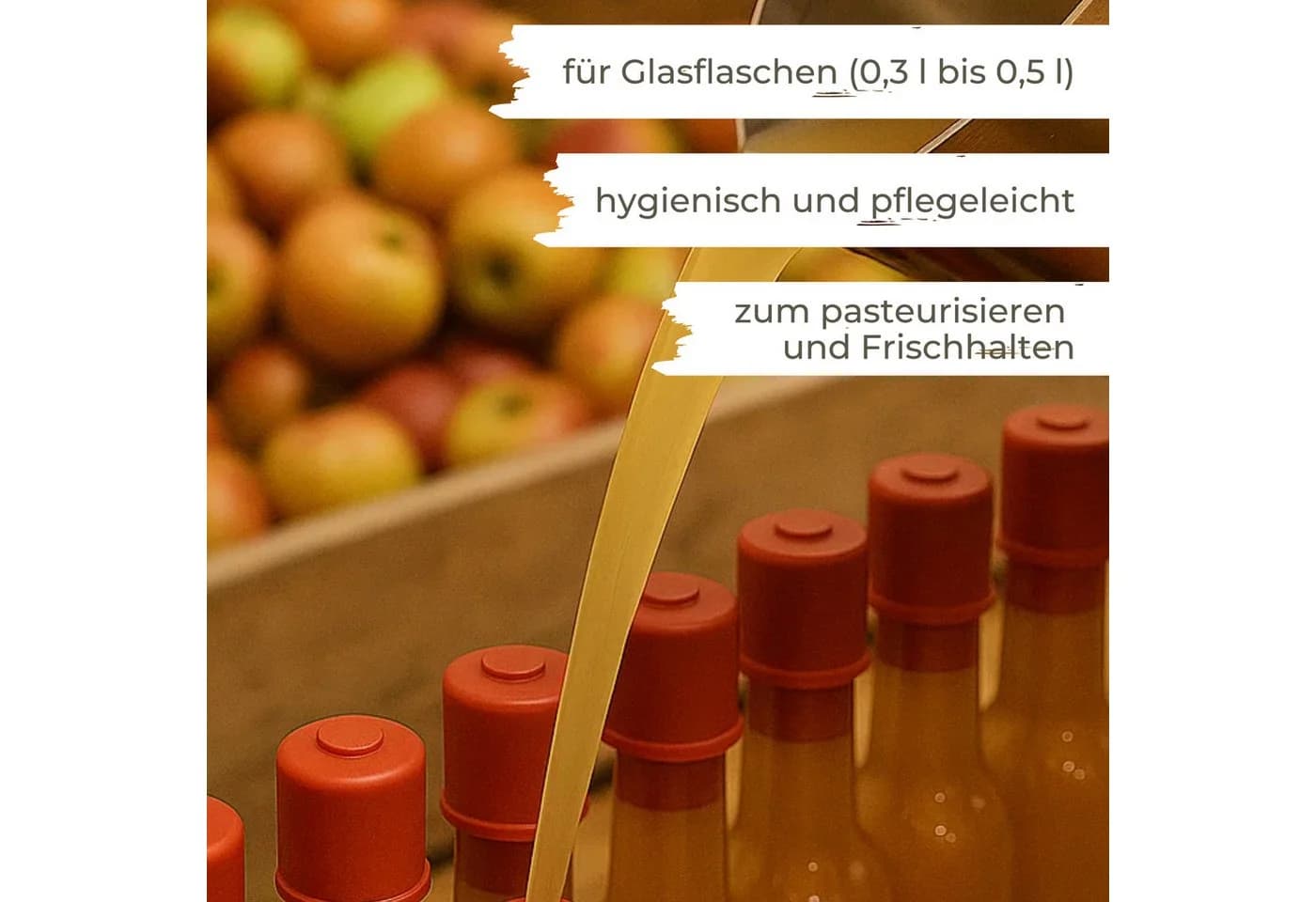 mikken Süßmostkappen 20-tlg. Rot für 0,3 & 0,5 Liter Flaschen