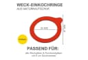 mikken Einmach-Set 10 Gummiringe & 20 Klammern für 6 cm Weckgläser Bild 4