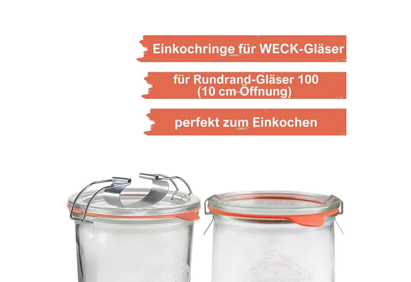 mikken Einkochring 50er-Set Naturkautschuk für WECK-Gläser RR100 - Bild 3