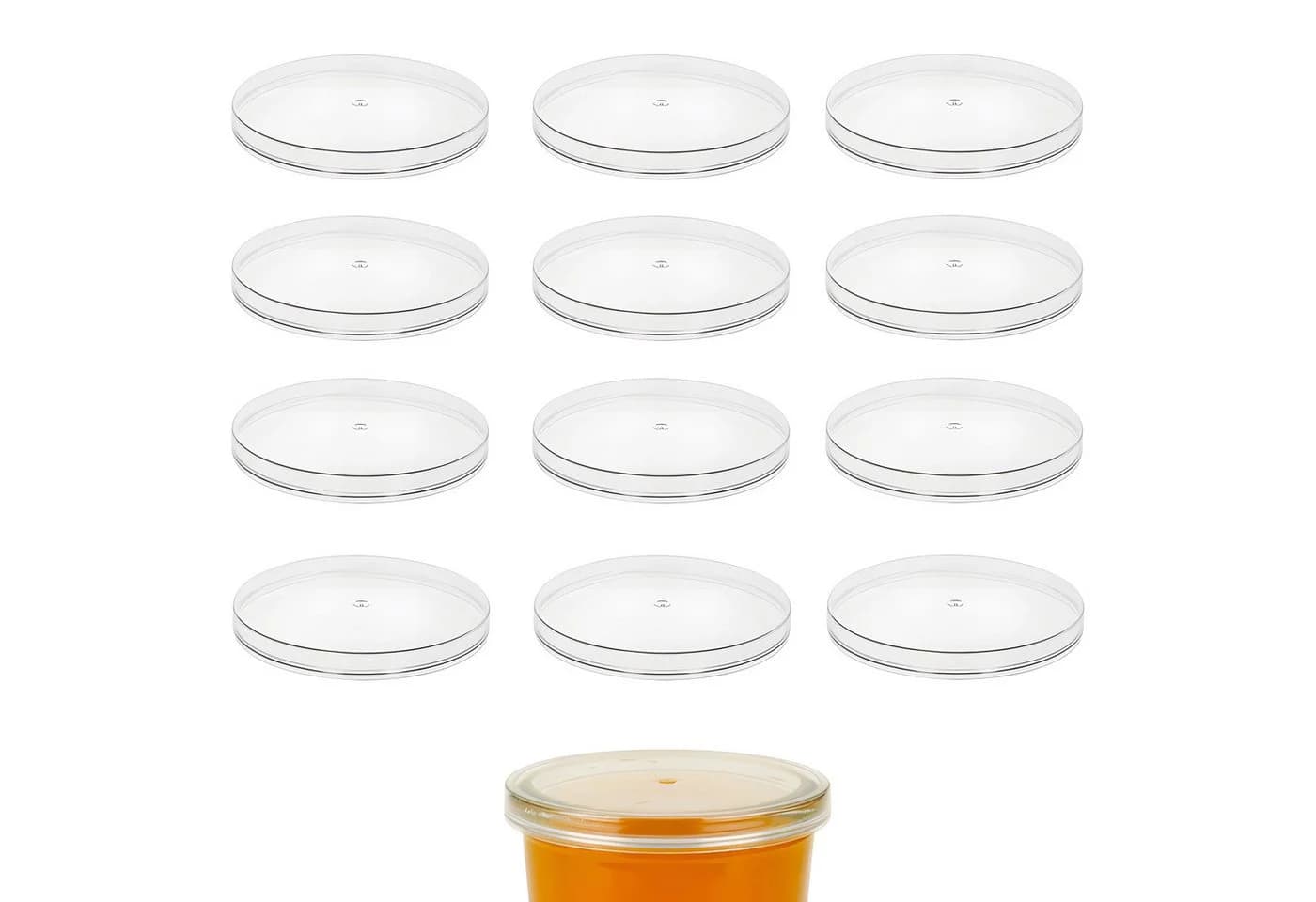 mikken Frischhaltedeckel 12er Set Transparent für WECK-Gläser - Bild 2