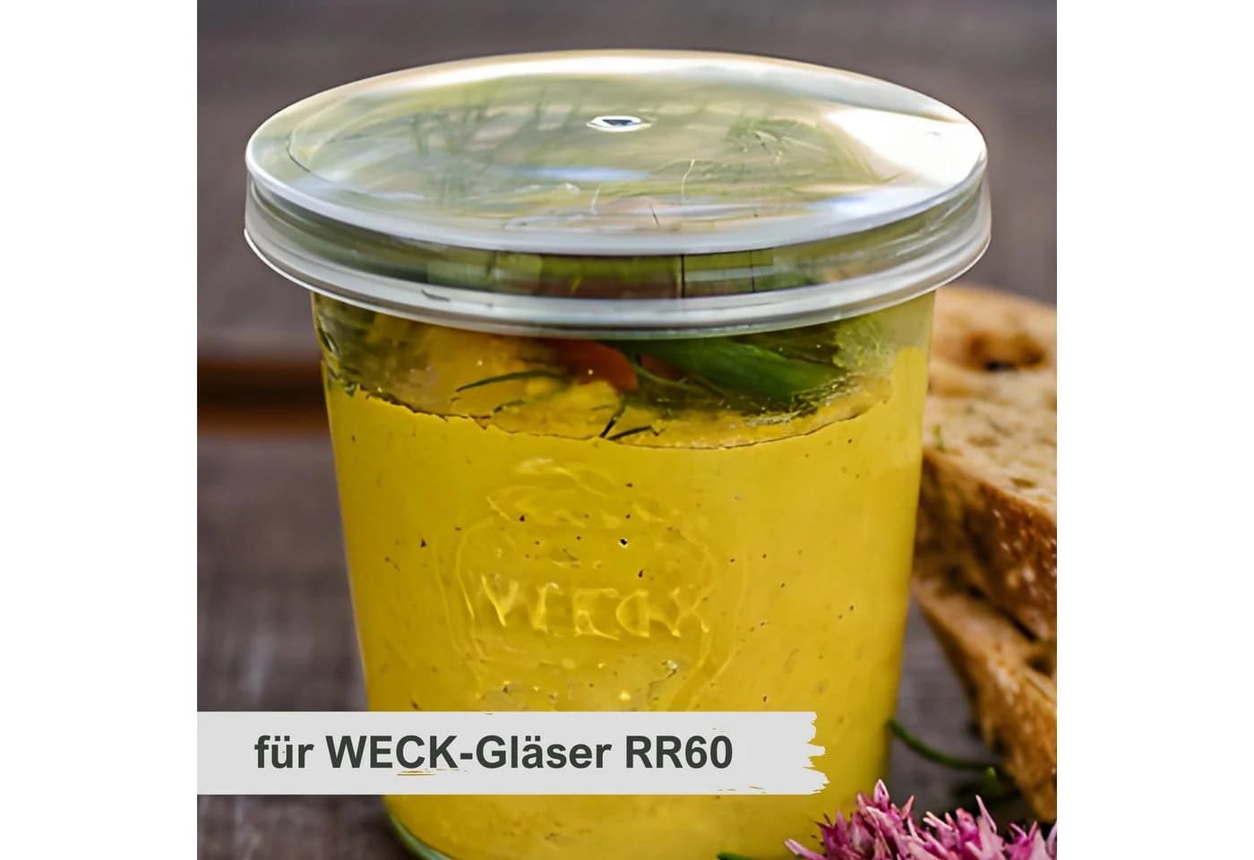 mikken Frischhaltedeckel 12er Set Transparent für WECK-Gläser - Bild 4