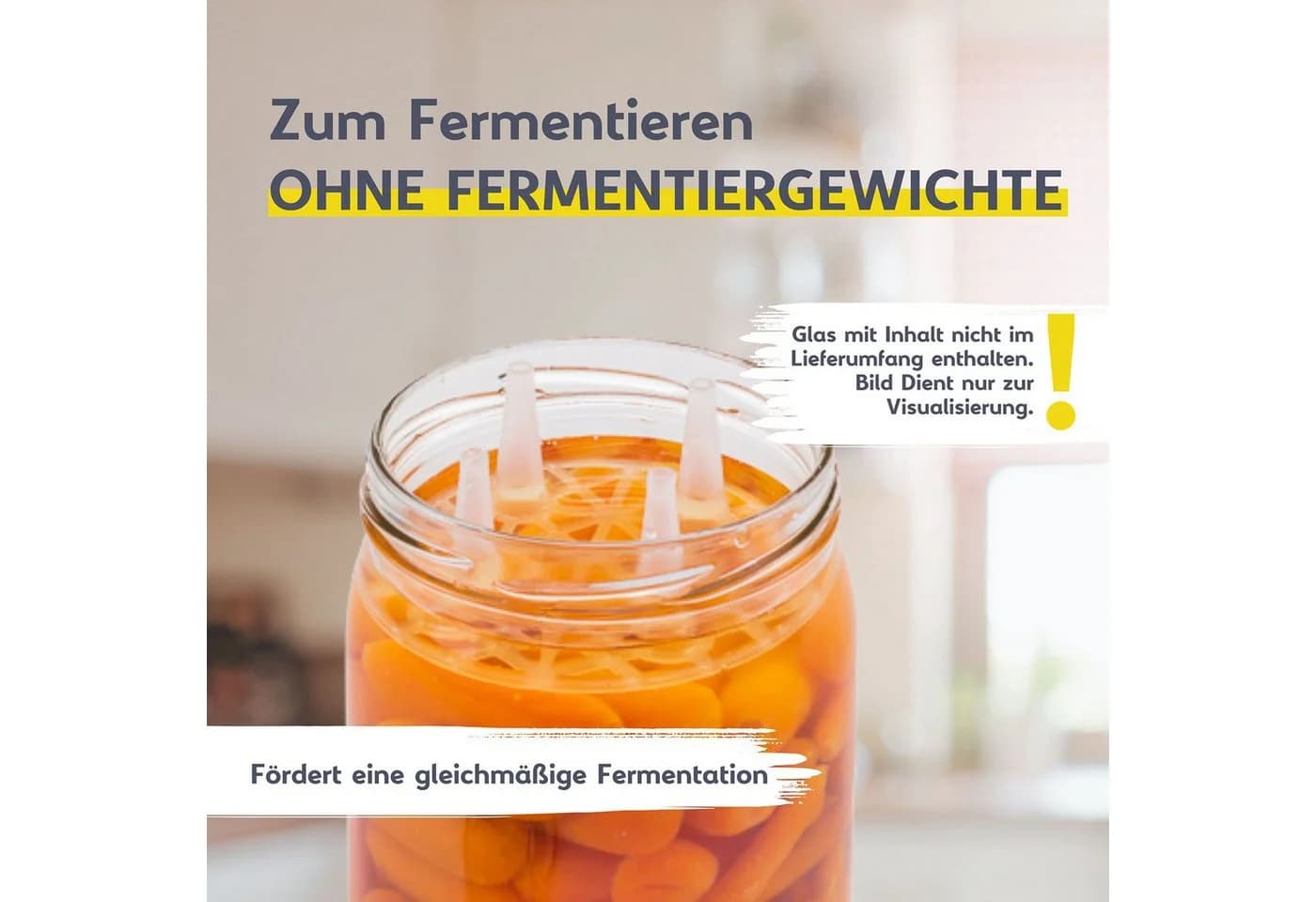 mikken Fermentiergitter Eintauchgitter 15-tlg. PVC-frei für TO100 Gläser - Bild 4