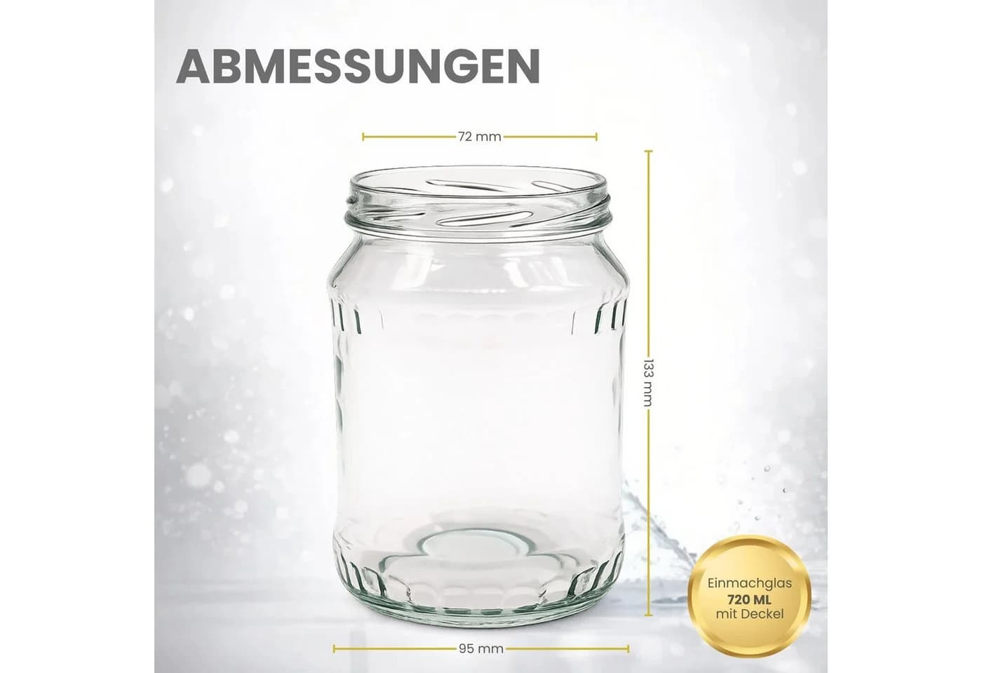 mikken Einmachglas 720ml Set 18-tlg. Rot/Weiß Klassisch - Bild 3