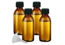 mikken Vorratsglas 4x Laborflasche 200ml braun mit Schraubdeckel Bild 2