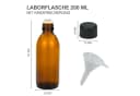 mikken Vorratsglas 4x Laborflasche 200ml braun mit Schraubdeckel Bild 4